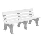 Wildridge Wildridge White Heritage Outdoor Park Bench White on Gray Outdoor Bench LCC-125-WBLWHGR
