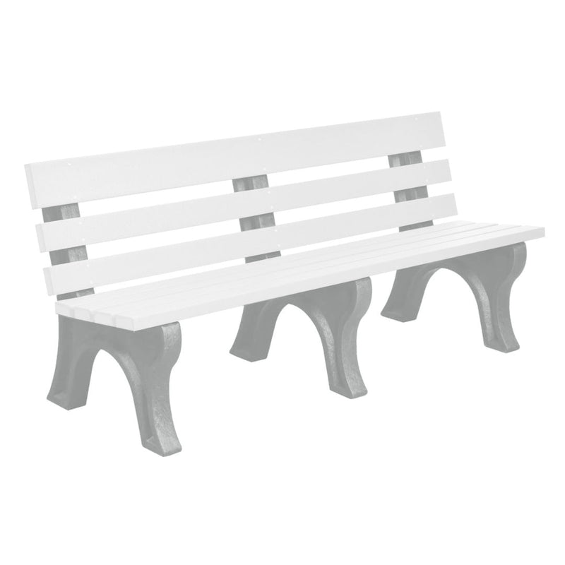 Wildridge Wildridge White Heritage Outdoor Park Bench White on Gray Outdoor Bench LCC-125-WBLWHGR