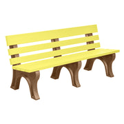 Wildridge Wildridge Yellow Heritage Outdoor Park Bench Yellow on Cedar Outdoor Bench LCC-125-WBLYC