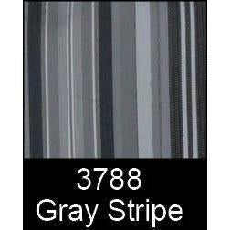 A & L Furniture A & L Furniture 4 Foot Swing Bed Cushion (2" or 4" Thick) 4 Inches / Gray Stripe Cushion 1004-4 In-Gray Stripe