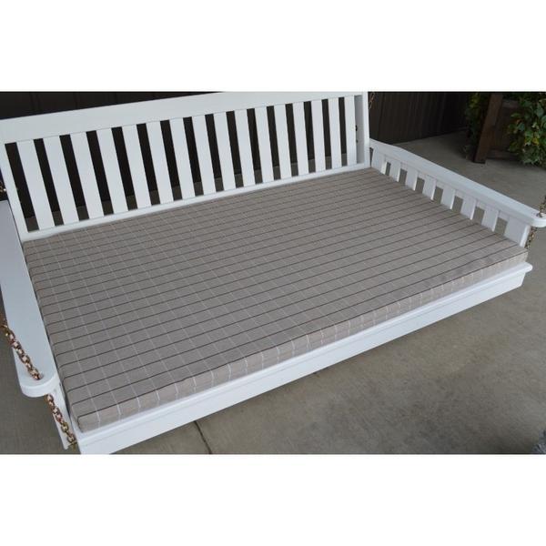 A & L Furniture A & L Furniture 6 Foot Swing Bed Cushion (2" or 4" Thick) 2 Inches / Cottage Tan Cushion 1002-2 In-Cottage Tan