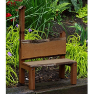 A & L Furniture A & L Furniture Blue Mountain Bramblewood Decorative Bench Cedar Stain Decorative Bench 8042L-CS