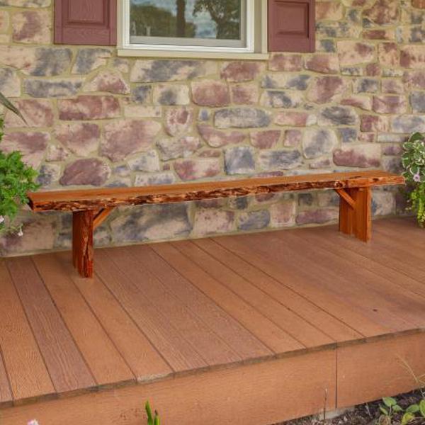 A & L Furniture A & L Furniture Blue Mountain Wildwood Bench 6ft / Cedar Stain Wildwood Bench 8216L-6FT-CS