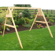 A & L Furniture A & L Furniture Cedar 2x4 A-Frame Swing Stand for Swing or Swingbed (Hangers Included) Swing Stand