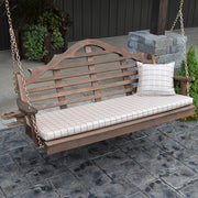 A&L Furniture cedar Marlboro porch swing 4ft in cedar stain