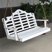 A&L Furniture Marlboro cedar porch swing side view