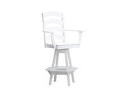 A & L Furniture A & L Furniture Ladderback Swivel Bar Chair w/ Arms Dining Chair