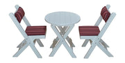 A & L Furniture A & L Furniture Poly Coronado Round Folding Bistro Sets Bistro Set