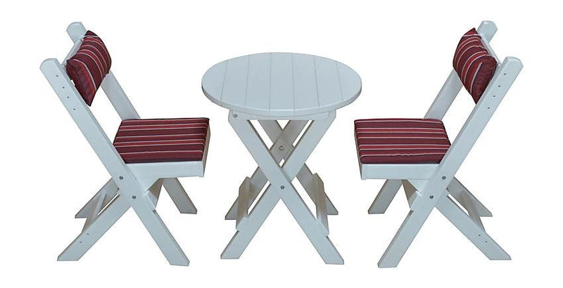 A & L Furniture A & L Furniture Poly Coronado Round Folding Bistro Sets Bistro Set