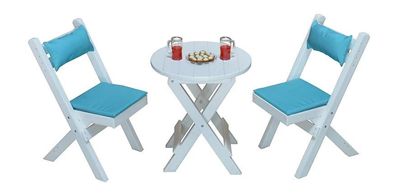 A & L Furniture A & L Furniture Poly Coronado Round Folding Bistro Sets Bistro Set