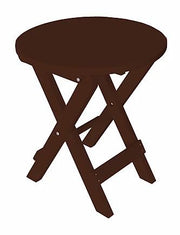 A & L Furniture A & L Furniture Poly Coronado Round Folding Bistro Table Tudor Brown Bistro Table 4010-TudorBrown