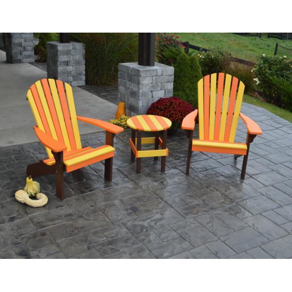 A & L Furniture A & L Furniture Poly Fanback Adirondack Chair- Seasonal Color Combos Chair 880S-White
