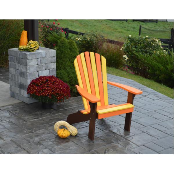 A & L Furniture A & L Furniture Poly Fanback Adirondack Chair- Seasonal Color Combos Chair 880S-White