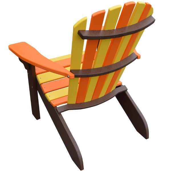 A & L Furniture A & L Furniture Poly Fanback Adirondack Chair- Seasonal Color Combos Chair 880S-White