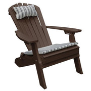 A & L Furniture A & L Furniture Poly Folding/Reclining Adirondack Chair Weathered Wood Chair 881-Weathered Wood
