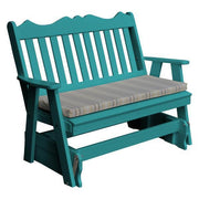 A & L Furniture A & L Furniture Poly Royal English Glider 4ft / Aruba Blue Glider 875-4FT-Aruba Blue