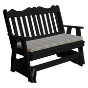 A & L Furniture A & L Furniture Poly Royal English Glider 4ft / Black Glider 875-4FT-Black