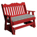 A & L Furniture A & L Furniture Poly Royal English Glider 4ft / Bright Red Glider 875-4FT-Bright Red