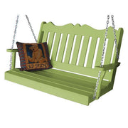 A & L Furniture A & L Furniture Poly Royal English Swing 4ft / Tropical Lime Swing 865-4FT-Tropical Lime