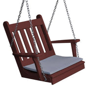A & L Furniture A & L Furniture Poly Traditional English Chair Swing Cherrywood Swing 931-Cherrywood