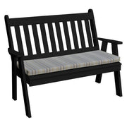 A & L Furniture A & L Furniture Poly Traditional English Garden Bench 4ft / Black Bench 850-4FT-Black