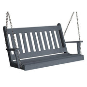 A & L Furniture A & L Furniture Poly Traditional English Swing 4ft / Dark Gray Swing 860-4FT-Dark Gray