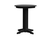 A & L Furniture A & L Furniture Round Bar Table- Specify for FREE 2" Umbrella Hole 33 Inch / Black Bar Table 4180-Black