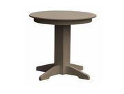 A & L Furniture A & L Furniture Round Dining Table- Specify for FREE 2" Umbrella Hole 33 Inch / Weathered Wood Dining Table 4140-WeatheredWood