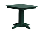 A & L Furniture A & L Furniture Square Dining Table- Specify for FREE 2" Umbrella Hole 33 Inch / Turf Green Dining Table 4150-TurfGreen