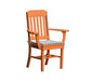A & L Furniture A & L Furniture Traditional Dining Chair w/ Arms Orange Dining Chair 4111-Orange