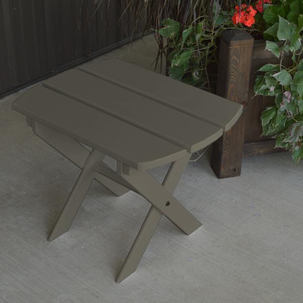 A & L Furniture A & L Furniture Yellow Pine Folding Oval End Table End Table