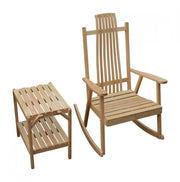 A & L Furniture Amish Handcrafted Bent Oak Rocker Oak