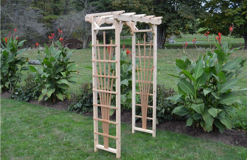 A & L Furniture Amish Handcrafted Cedar Wood Concord Arbor 3 ft / Gray Stain Cedar 1133C-GS
