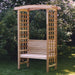All Things Cedar All Things Cedar Little Italy Red Cedar Garden Arbor Bench Garden Arbor w/ Bench Arbor GA87-B