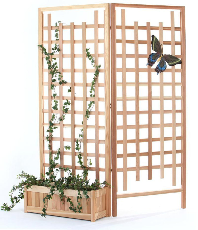 cedar planter with trellis All Things Cedar Planter w/ Trellis Set | All Things Cedar | PL1020-Set | Planter Box