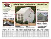 Little Cottage Co. Colonial Gable Greenhouse - Panelized Kit Little Cottage Co. Specialty Buildings