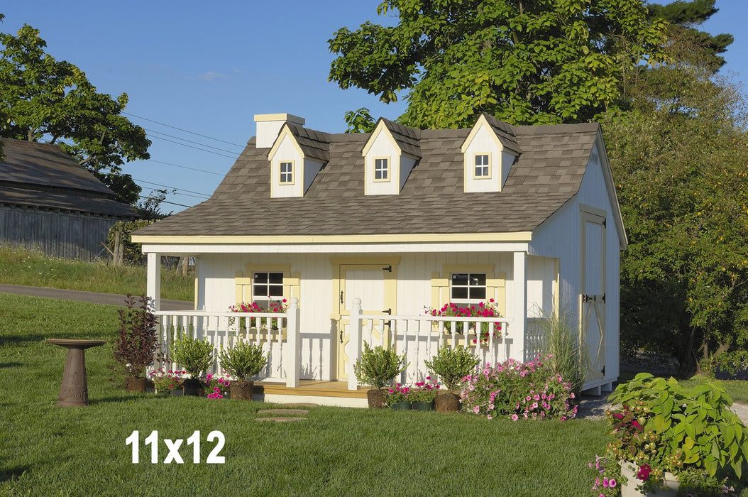 Little Cottage Co. Pennfield Cottage Playhouse - Panelized Kit with Floor & Chimney Little Cottage Co. 11X12 / No Loft Playhouses LCC-PCP-11X12-NL
