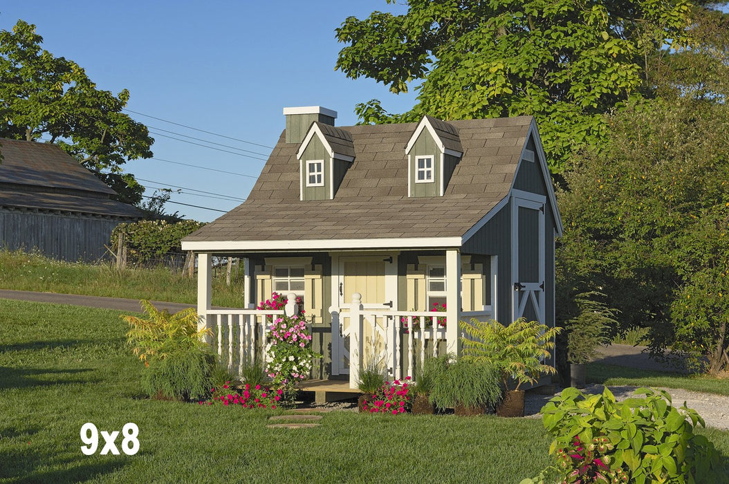 Little Cottage Co. Pennfield Cottage Playhouse - Panelized Kit with Floor & Chimney Little Cottage Co. 9X8 / No Loft Playhouses LCC-PCP-9X8-NL