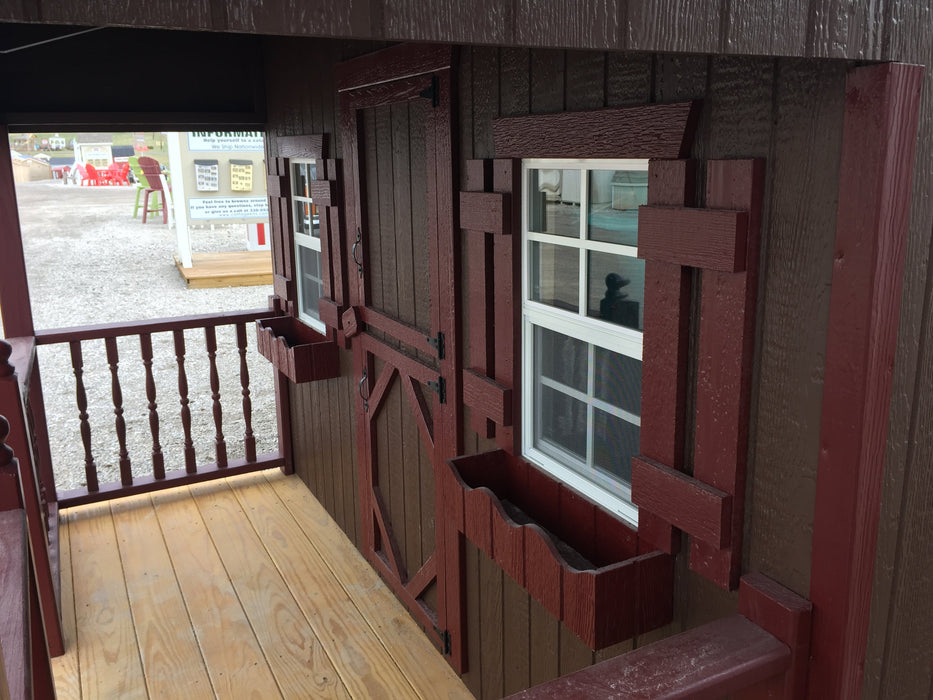 Little Cottage Co. The Craftsman Playhouse - Panelized Kit with Floor & Slide Little Cottage Co. Playhouses