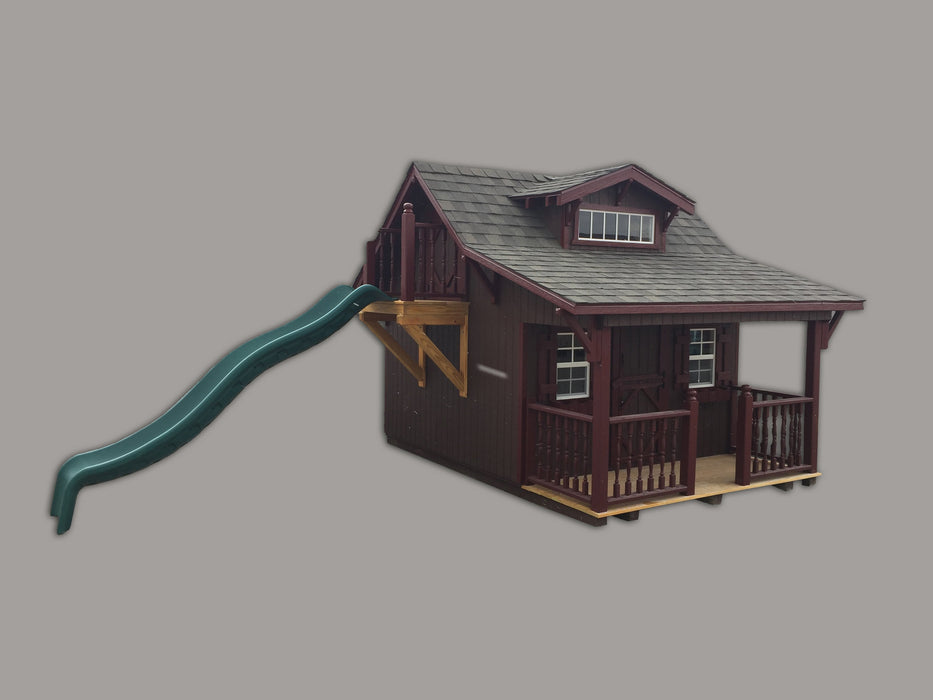 Little Cottage Co. The Craftsman Playhouse - Panelized Kit with Floor & Slide Little Cottage Co. Playhouses
