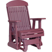 LuxCraft LuxCraft 2 foot Classic Highback Recycled Plastic Glider Chair Cherry Glider Chair 2CPGC