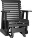LuxCraft LuxCraft 2 foot Rollback Recycled Plastic Glider Chair Black Glider Chair 2PPGBK