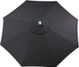 LuxCraft LuxCraft 9' Market Outdoor Umbrella Spectrum Carbon / Black Accessories 9MUSC48085-Black