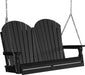 LuxCraft LuxCraft Adirondack 4ft. Recycled Plastic Porch Swing Black / Adirondack Porch Swing 4APSBK