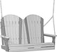 LuxCraft LuxCraft Adirondack 4ft. Recycled Plastic Porch Swing Dove Gray on Slate / Adirondack Porch Swing 4APSDGS