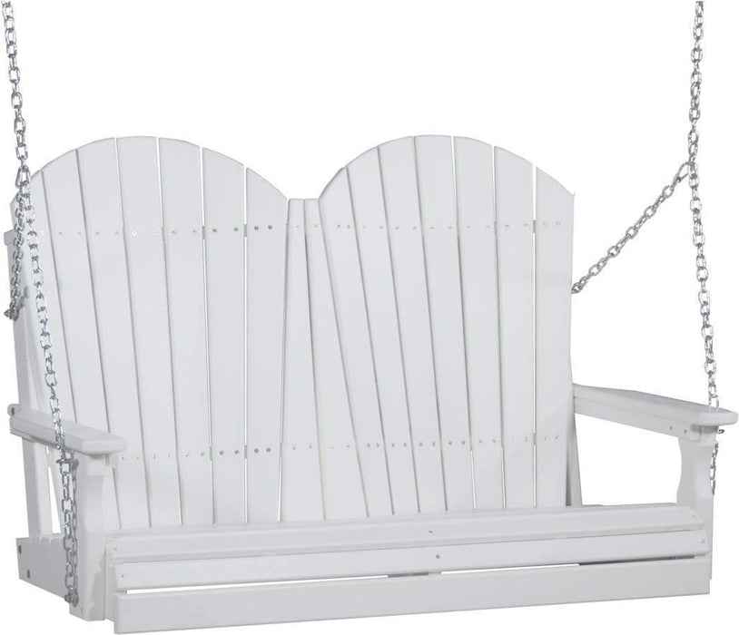 LuxCraft LuxCraft Adirondack 4ft. Recycled Plastic Porch Swing White / Adirondack Porch Swing 4APSW