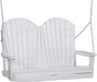 LuxCraft LuxCraft Adirondack 4ft. Recycled Plastic Porch Swing White / Adirondack Porch Swing 4APSW