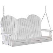 LuxCraft Adirondack 5ft. porch swing in white