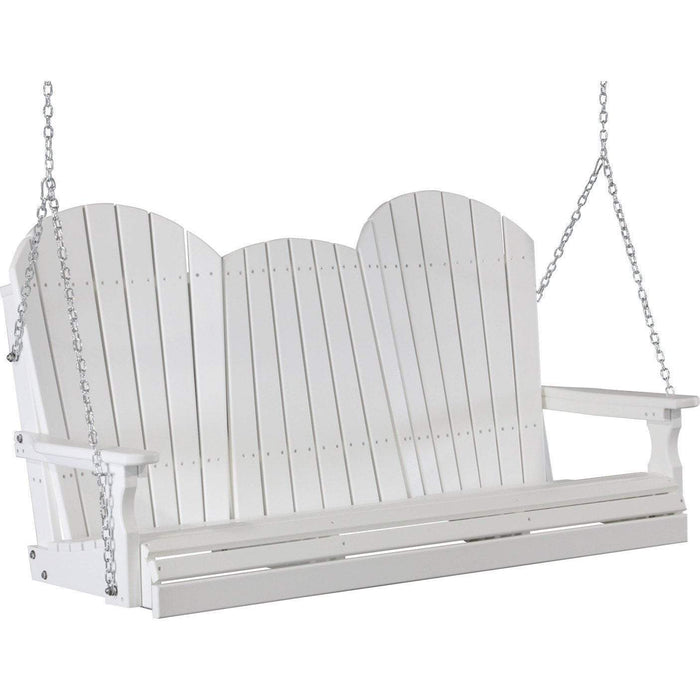 LuxCraft LuxCraft Adirondack 5ft. Recycled Plastic Porch Swing White / Adirondack Porch Swing 5APSW