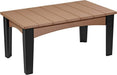 LuxCraft LuxCraft Cedar Recycled Plastic Island Coffee Table Cedar on Black Accessories ICTCB